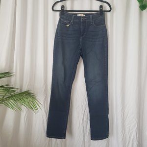 Levi's High-Rise Dark Wash Skinny Jeans